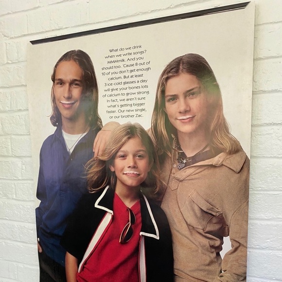 GOT MILK Vintage New Promo Poster The Hanson Brothers 1997 Full Size - Picture 2 of 4